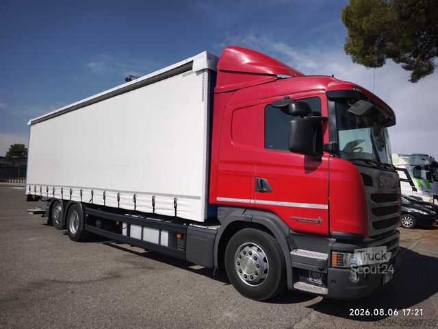 Camião plataforma com lona SCANIA 26.450 G 6X2 EURO 6