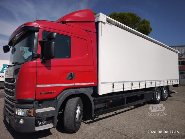 Camião plataforma com lona SCANIA 26.450 G 6X2 EURO 6