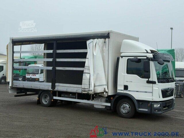 Furgons ar kasti MAN TGL 8.190 Koffer - Schiebeplane rechts