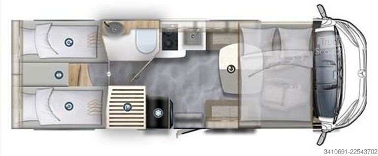Интегрированный автодом EURAMOBIL Integra Line GT 726 EF Backofen Dachlüfter MBUX