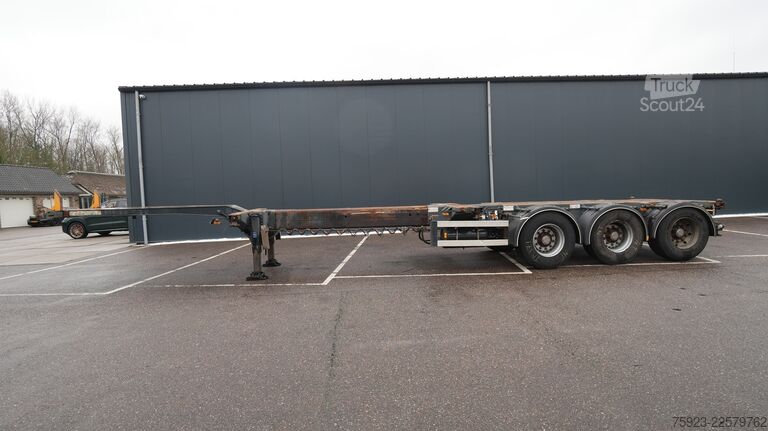 Konténerszállítás D-tec Extendable container transport trailer