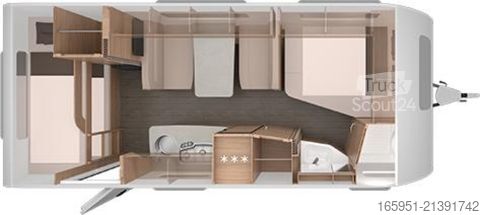 Caravana Knaus Südwind 540 FDK 60 Years 1800kg Garage ASF Bug