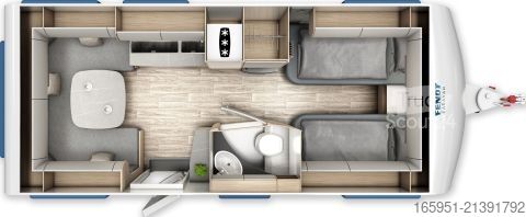 Karavāna Fendt Bianco Selection 515 SG 2000kg BettauszugMj.26