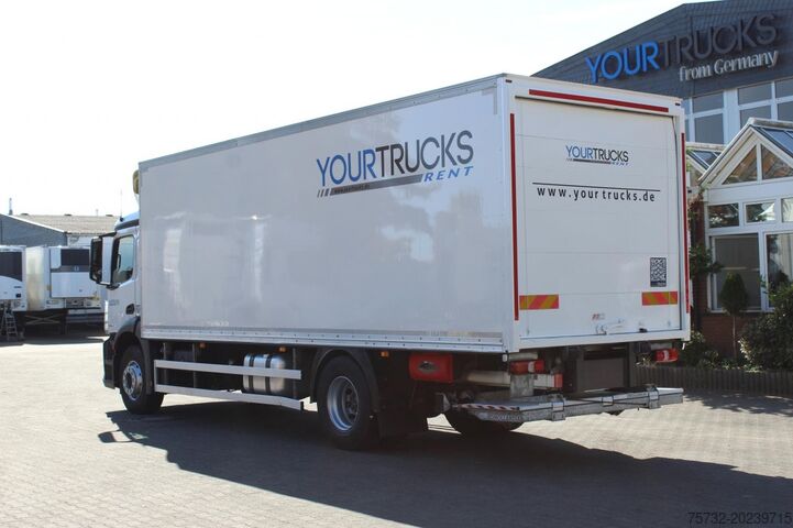 Vrachtwagen met bakwagen Mercedes-Benz Antos 1830 E6 Koffer 7,7m LBW Rolltor