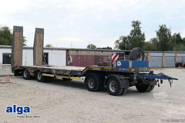 Lavtloader trailer MÜLLER-MITTELTAL T 4 RM 40.0, Radmulden, Verbreiterbar,Rampen,SAF