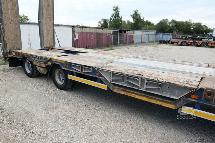 Lavtloader trailer MÜLLER-MITTELTAL T 4 RM 40.0, Radmulden, Verbreiterbar,Rampen,SAF