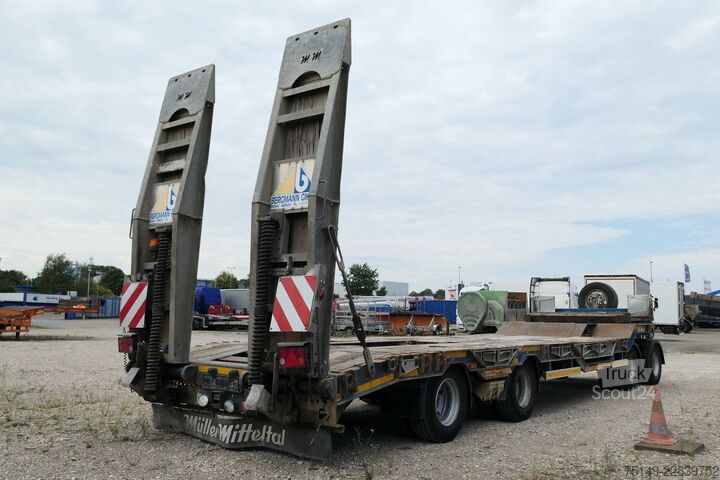 Lavtloader trailer MÜLLER-MITTELTAL T 4 RM 40.0, Radmulden, Verbreiterbar,Rampen,SAF