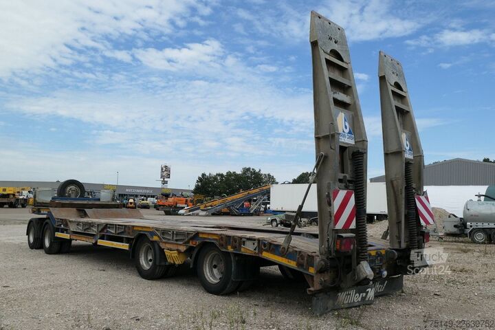 Lavtloader trailer MÜLLER-MITTELTAL T 4 RM 40.0, Radmulden, Verbreiterbar,Rampen,SAF