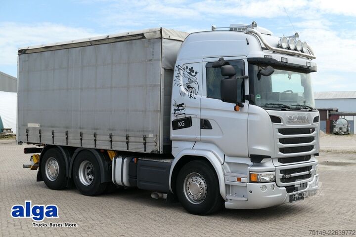 Ladbil med presenning SCANIA R 580 6x2, V8, Lenk-Lift, AHK, 5.310mm lang, AC