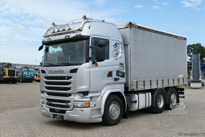 Ladbil med presenning SCANIA R 580 6x2, V8, Lenk-Lift, AHK, 5.310mm lang, AC
