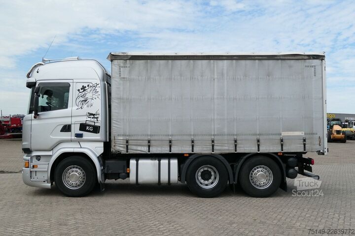 Ladbil med presenning SCANIA R 580 6x2, V8, Lenk-Lift, AHK, 5.310mm lang, AC