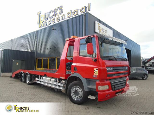 Transporteur de voitures DAF CF 85.410 + EURO 5 + HYDRO RAMPS + 6X2 + RETARDER