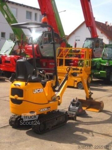 Mini-pelle JCB 8008 * 2x Löffel * * Verstellfahrwerk *