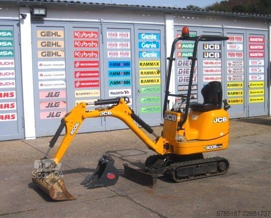Mini-pelle JCB 8008 * 2x Löffel * * Verstellfahrwerk *
