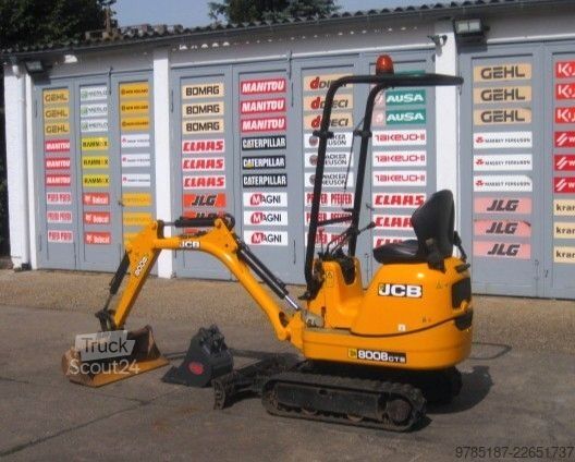Mini-pelle JCB 8008 * 2x Löffel * * Verstellfahrwerk *