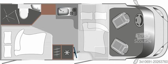 Half-integraal camper LMC Tracer 680 DL Allwetterreifen Markise Isofix