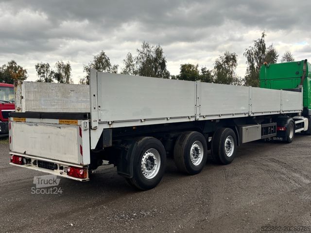 Åben sættevogn SCHMIDT SP/38 2xLenkachse*Stahltransport*Heck ausziehbar