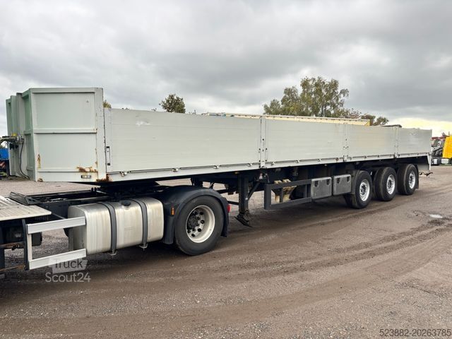 Åben sættevogn SCHMIDT SP/38 2xLenkachse*Stahltransport*Heck ausziehbar