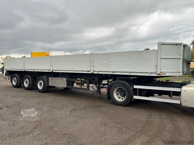 Åben sættevogn SCHMIDT SP/38 2xLenkachse*Stahltransport*Heck ausziehbar