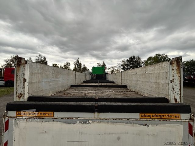 Åben sættevogn SCHMIDT SP/38 2xLenkachse*Stahltransport*Heck ausziehbar