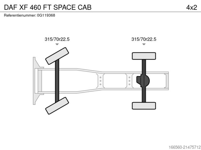 Tracteur standard DAF XF 460 FT SPACE CAB