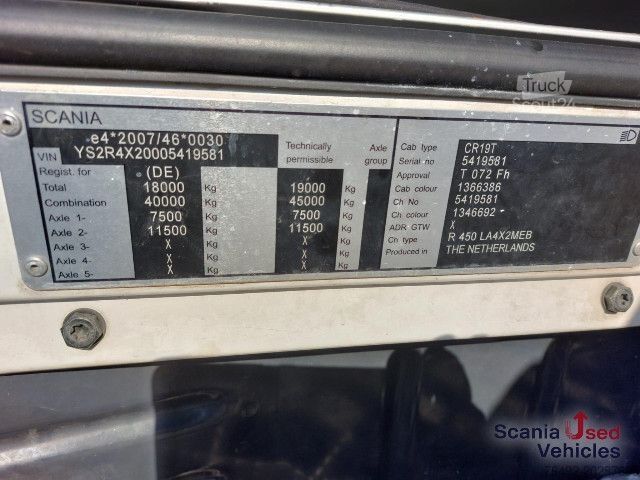 Yüksek hacimli çekici Scania R 450 LA4x2MEB Topline Low Deck