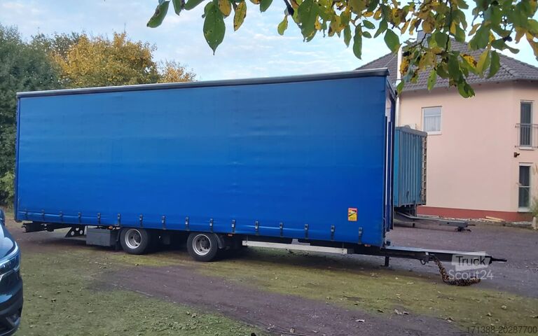 Aanhangwagen met dieplader & dekzeil H&W Jumbo-Tandem 9,12 m