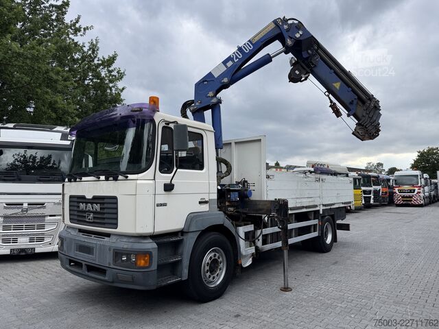 Camion plateau MAN F2000 19.314 Kran HMF 2000 bis 23 Meter
