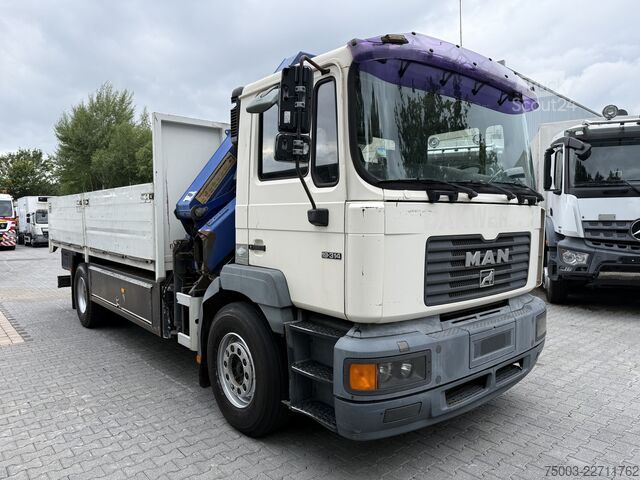 Camion plateau MAN F2000 19.314 Kran HMF 2000 bis 23 Meter