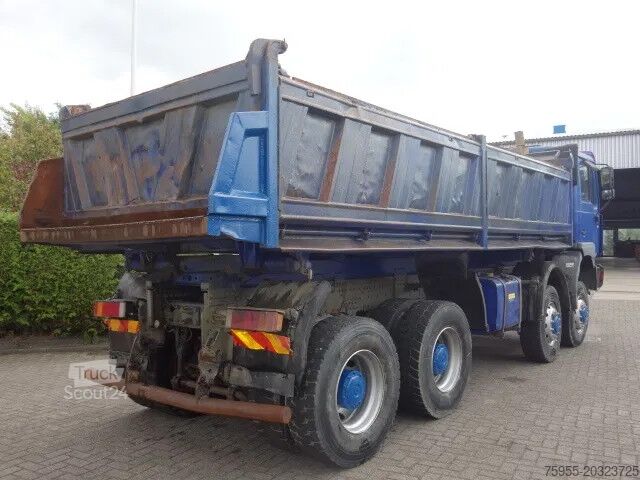 3-sidet tippelad MAN 35.414 8x8 meiller kipper manual diesel pomp