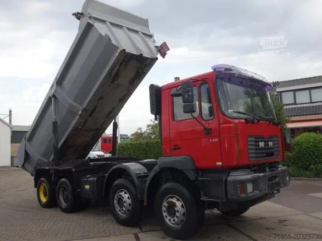 Tipper MAN FE 410 8x4 kipper,manual feulpomp,steel kipper
