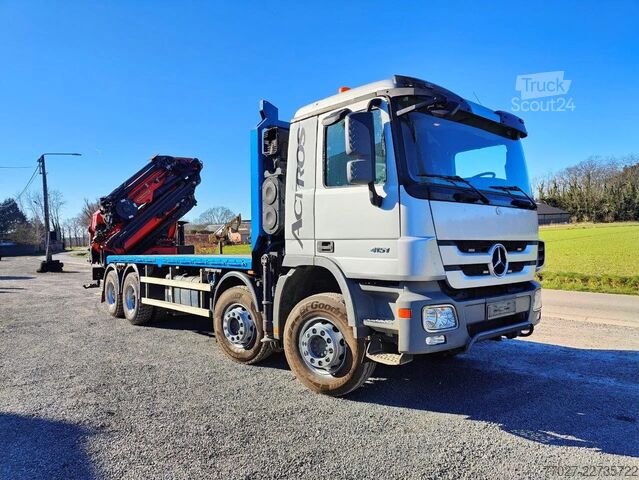 Platforma ładunkowa Mercedes-Benz Actros 4151 V8 8x4 Palfinger PK78002 + Fly Jib ...