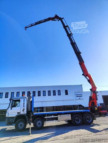 Platforma ładunkowa Mercedes-Benz Actros 4151 V8 8x4 Palfinger PK78002 + Fly Jib ...