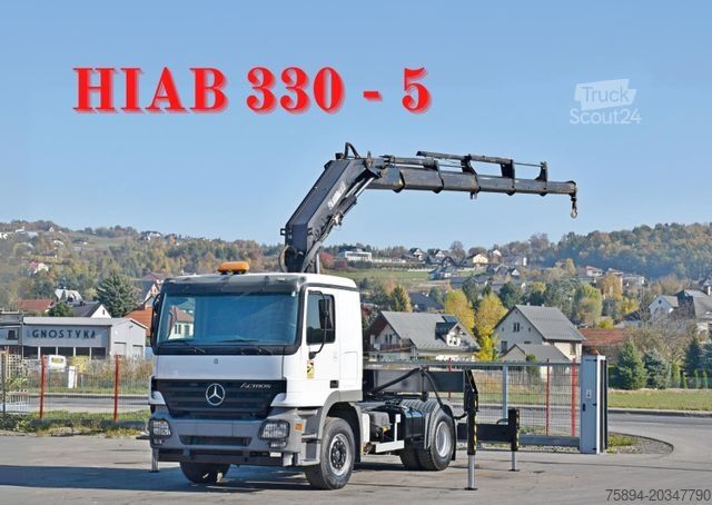 Štandardný ťahač MERCEDES-BENZ ACTROS 1844 * Sattelzugmaschine *HIAB 330-5/FUNK