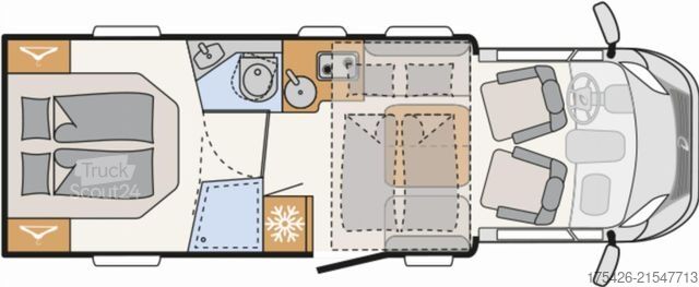 Yarı entegre karavan DETHLEFFS Trend T 7057 DBL *GT-Paket*Family + Paket Two*