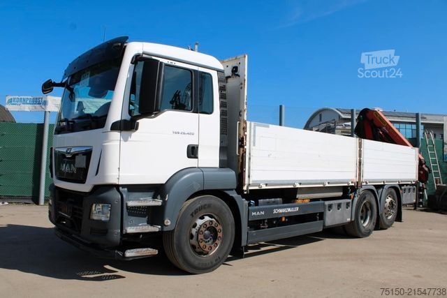 Gru montata su autocarro MAN 26.420 6x2 KRAN PALFINGER PK18502 FUNK Nr: 007