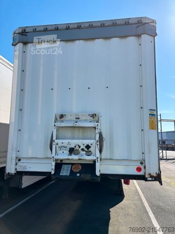 Open semitrailer with tarp KRONE SD Plane+ Lenkachse + Mitnahmestapler