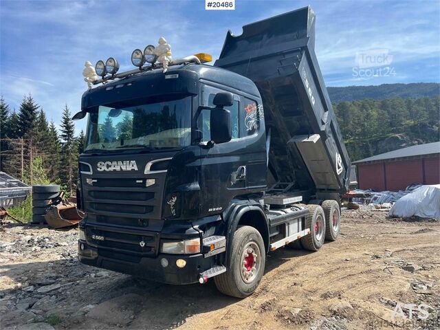 Tipper Scania R560 6x4 tipper truck w/ black license plates. WAT