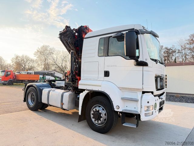 Jeřáb na nákladním automobilu MAN TGS 18.440 4x4 Kran 21m Seilwinde Greifer Funk