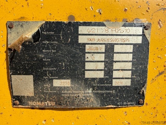 Колісний навантажувач KOMATSU WA 470-7, Schaufel 4,7m³, ZSA, Klima, Kamera