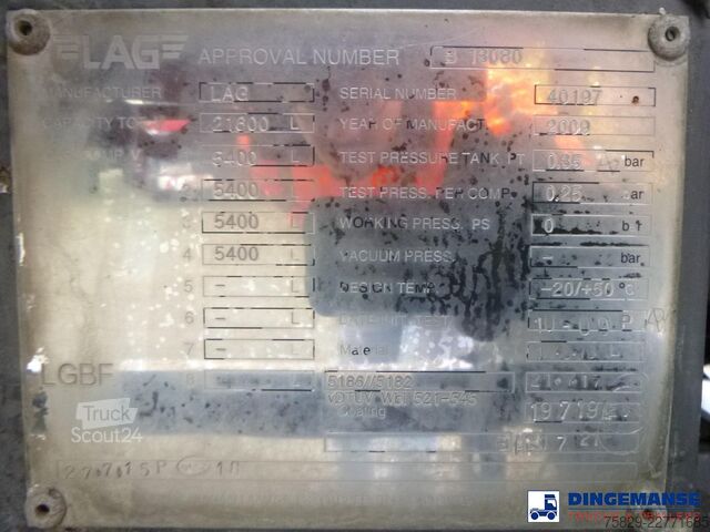 Tankwagen MAN TGS 26.320 6X2 RHD fuel tank 20 m3 / 4 comp