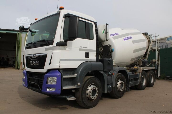 Camion malaxeur à béton MAN TGS 32.430 8x4 BB STETTER 9 m³ AP ACHSE Nr: 693