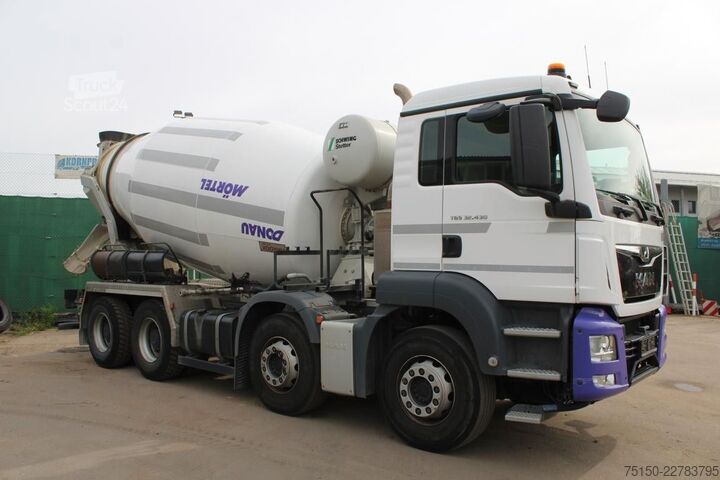 Camion malaxeur à béton MAN TGS 32.430 8x4 BB STETTER 9 m³ AP ACHSE Nr: 693