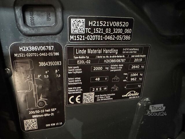 Priekinis krautuvas Linde E 20 L [ID: 149]
