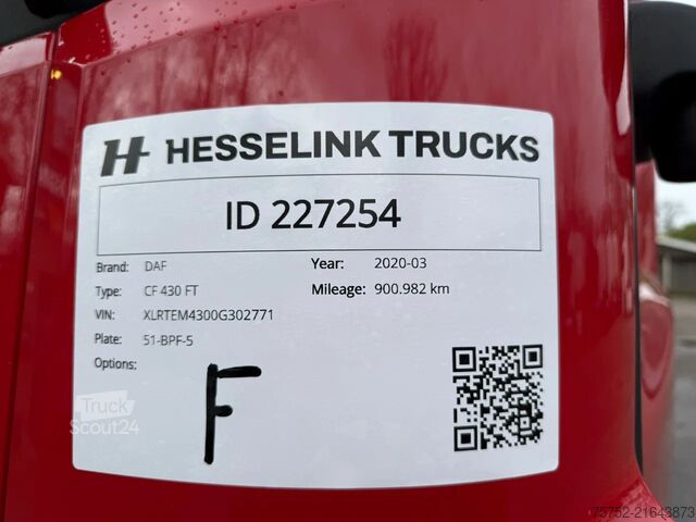 Standaard-SZM DAF CF 430 EURO 6D Gearbox problem!! Driveable unti...