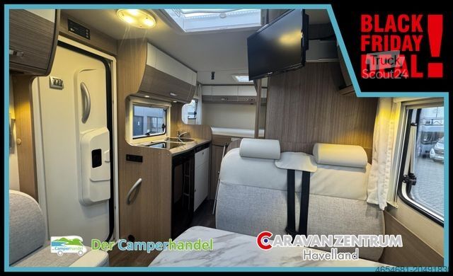 Teilintegriertes Wohnmobil CARADO T 132 6 m # QUERBETT# SAT-TV