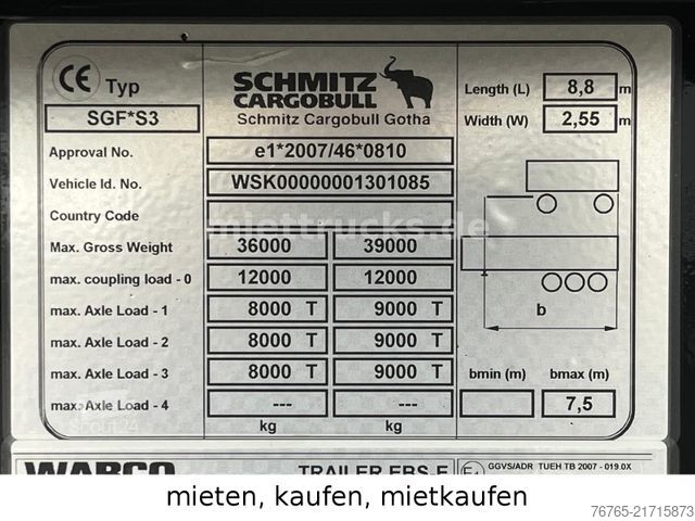 Ημιρυμουλκούμενο ανατρεπόμενο SCHMITZ CARGOBULL Thermo / mieten, kaufen, mietkaufen 449 EUR