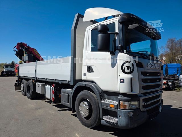 Krautuvas sumontuotas ant sunkvežimio SCANIA G 400 / 27m Kran Palfinger PK 27002 + Flyjib