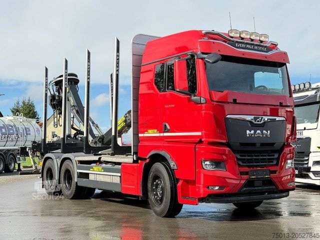 Holztransporter LKW MAN TGX 33.510 BL CH 6X4 mit TajfunLIV 150Z96,MIETE?