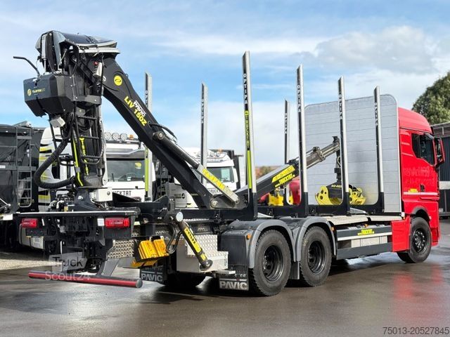 Holztransporter LKW MAN TGX 33.510 BL CH 6X4 mit TajfunLIV 150Z96,MIETE?